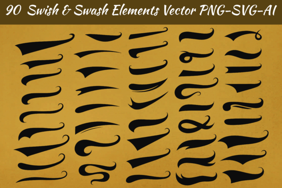 Download 90 Swish &amp; Swash Elements | PNG &amp; Vector - Vector Collection