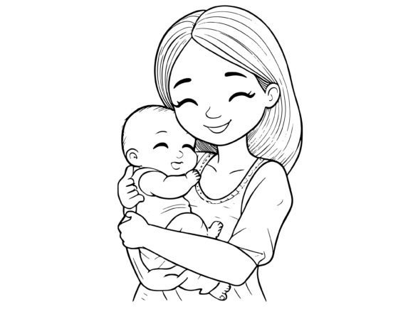 Download Mother Baby Child Vector Woman - Vector Collection