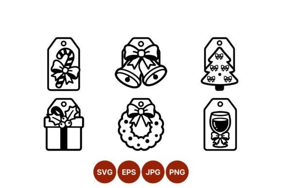 Download Christmas Gift Tags Vector Icons - Vector Collection