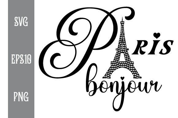 Download Paris Bonjour Eiffel EPS SVG PNG Vector - Png vector Collection