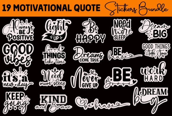 Download Motivational Quote Stickers Bundle - Quote stickers Collection
