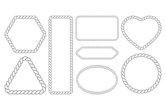 Download Nautical Rope Frame Border Vector Bundle - Vector Collection