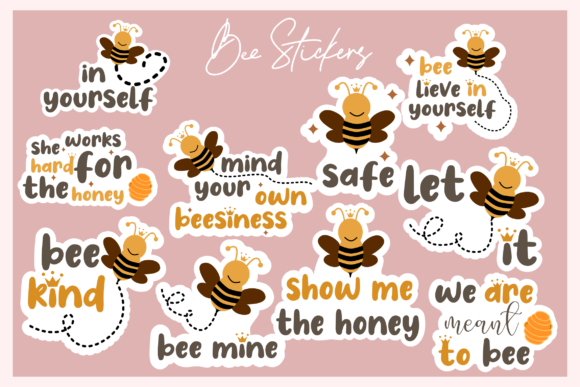 Download Bee Stickers - Premium Bundle