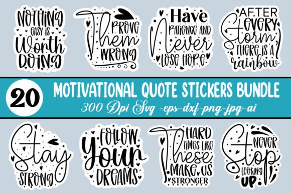 Download Motivational Quote Stickers Bundle - Quote stickers Collection