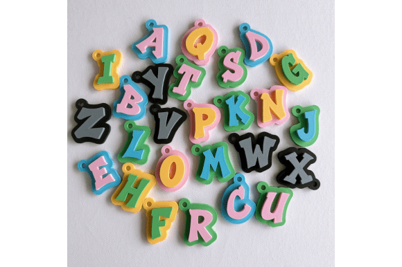 Download Graffiti Letter Keychain 3D Print File - Keychain Collection