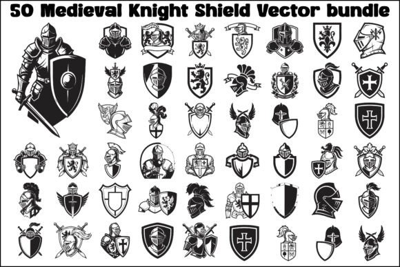 Download Medieval Knight Shield Vector Bundle - Vector Collection