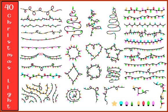 Download Christmas Lights SVG PNG Vector Bundle - Png vector Collection