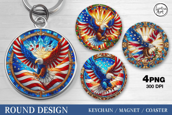 Download 4th of July Coaster/keychain/magnets PNG - Keychain Collection