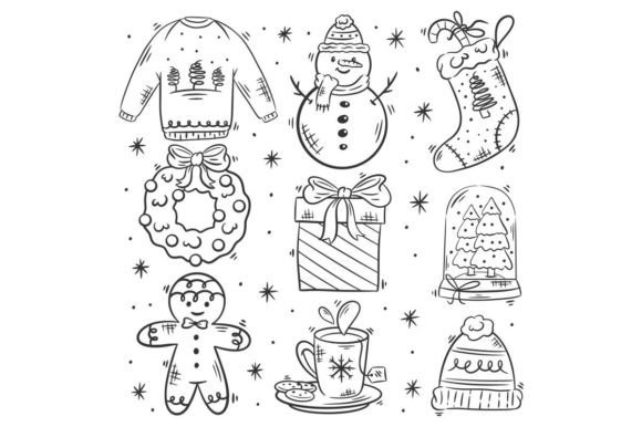 Download Set of Christmas Design Elements Vector - Vector Collection