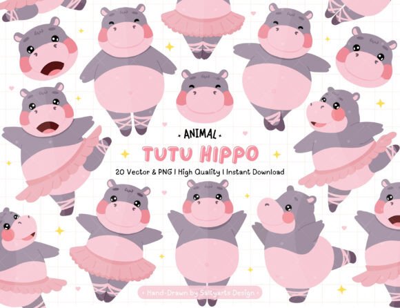 Download Ballet Hippo Clipart Tutu PNG &amp; Vector - Vector Collection